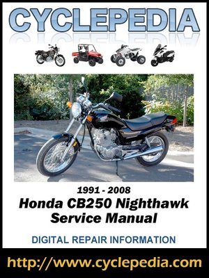 cover image of Honda CB250 Nighthawk 1991-2008 Service Manual